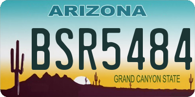 AZ license plate BSR5484