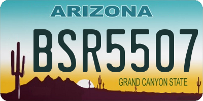 AZ license plate BSR5507