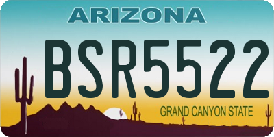 AZ license plate BSR5522
