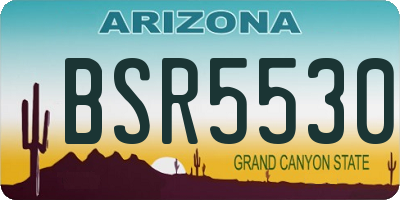 AZ license plate BSR5530
