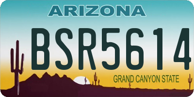 AZ license plate BSR5614