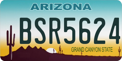 AZ license plate BSR5624