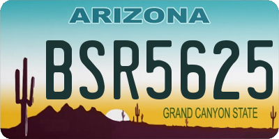 AZ license plate BSR5625