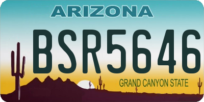 AZ license plate BSR5646