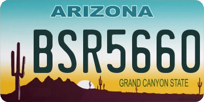 AZ license plate BSR5660
