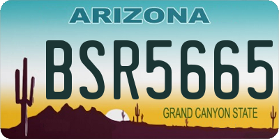 AZ license plate BSR5665