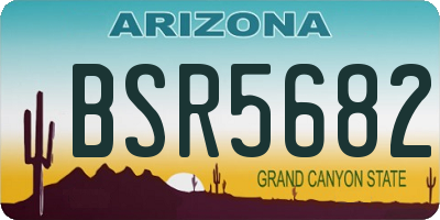 AZ license plate BSR5682