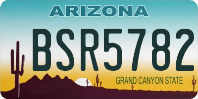 AZ license plate BSR5782