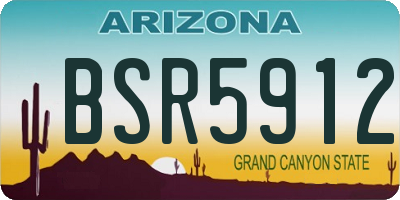 AZ license plate BSR5912