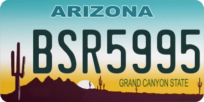 AZ license plate BSR5995