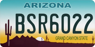 AZ license plate BSR6022