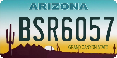 AZ license plate BSR6057