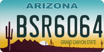 AZ license plate BSR6064