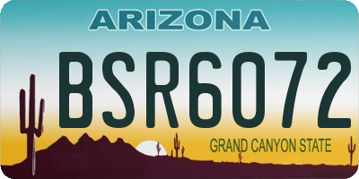 AZ license plate BSR6072