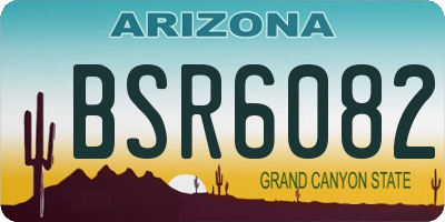 AZ license plate BSR6082