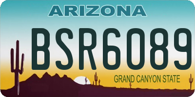 AZ license plate BSR6089