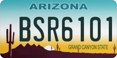 AZ license plate BSR6101
