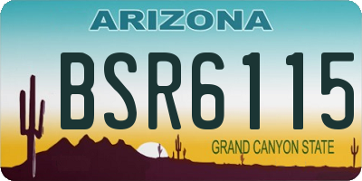 AZ license plate BSR6115