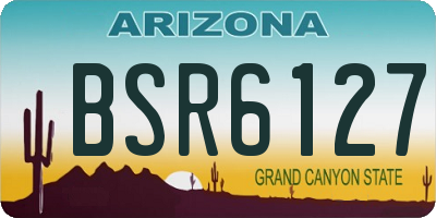 AZ license plate BSR6127