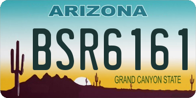 AZ license plate BSR6161
