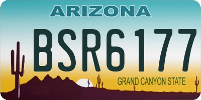 AZ license plate BSR6177