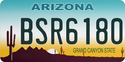 AZ license plate BSR6180