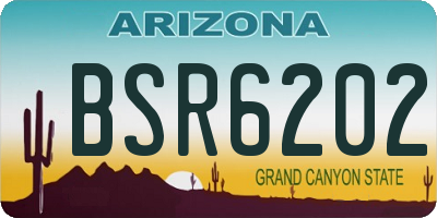 AZ license plate BSR6202