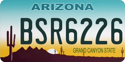 AZ license plate BSR6226