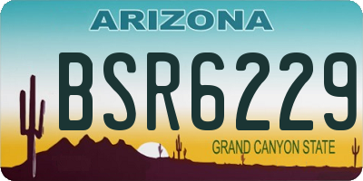 AZ license plate BSR6229