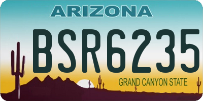 AZ license plate BSR6235