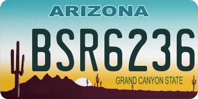 AZ license plate BSR6236