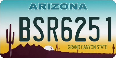 AZ license plate BSR6251