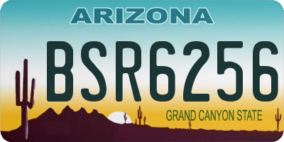 AZ license plate BSR6256