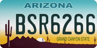 AZ license plate BSR6266