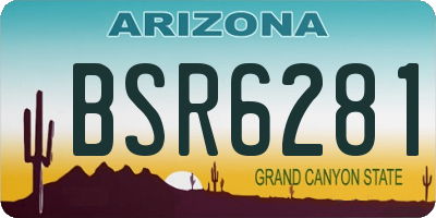 AZ license plate BSR6281