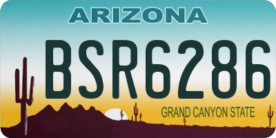 AZ license plate BSR6286