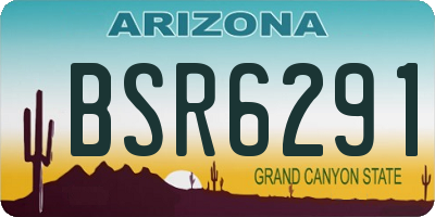 AZ license plate BSR6291