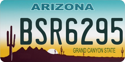 AZ license plate BSR6295