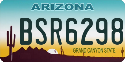 AZ license plate BSR6298