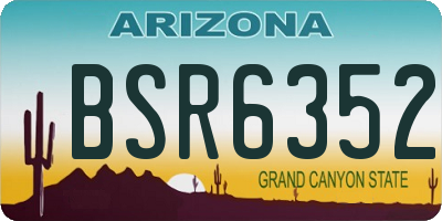 AZ license plate BSR6352