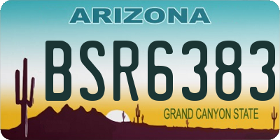 AZ license plate BSR6383