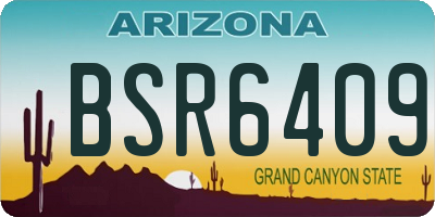 AZ license plate BSR6409