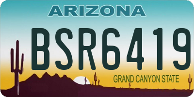 AZ license plate BSR6419