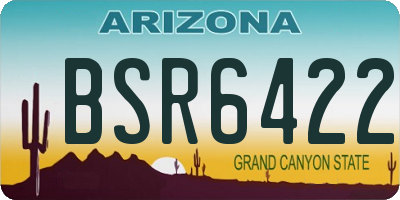 AZ license plate BSR6422