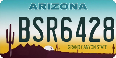 AZ license plate BSR6428