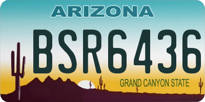 AZ license plate BSR6436