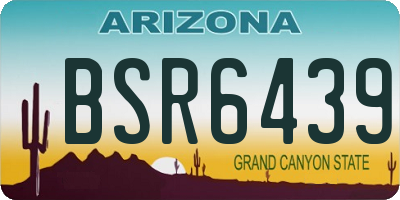 AZ license plate BSR6439