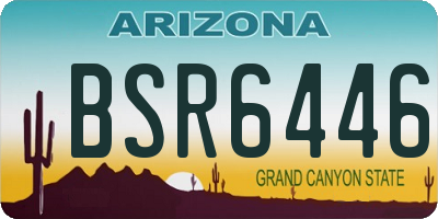 AZ license plate BSR6446