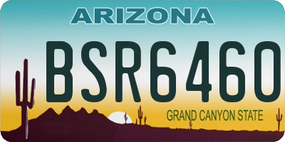 AZ license plate BSR6460
