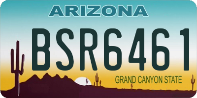 AZ license plate BSR6461